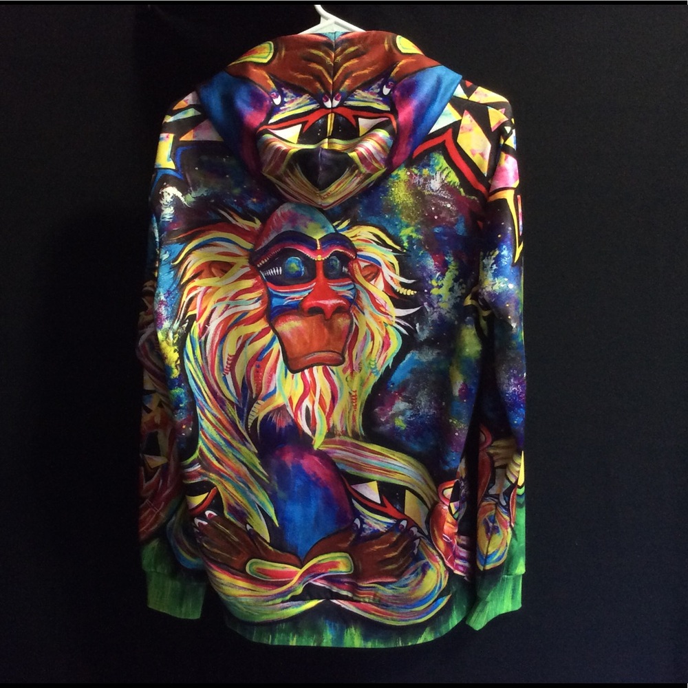Rasta Monkey Graffiti hooded sweatshirt